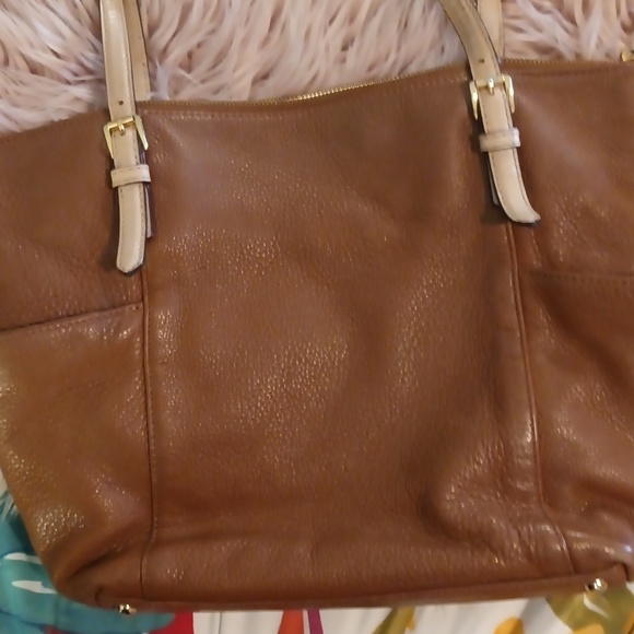 Michael Kors Handbags - Michael Kors brown and tan leather tote bag